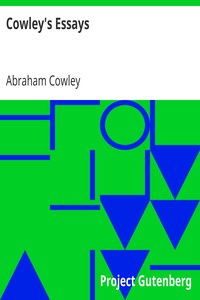 Cowley's Essays by Abraham Cowley