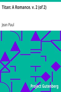 Titan: A Romance. v. 2 (of 2) by Jean Paul