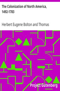 The Colonization of North America, 1492-1783 by Herbert Eugene Bolton