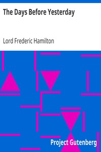 The Days Before Yesterday by Frederic Hamilton