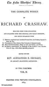 The Complete Works of Richard Crashaw, Volume II by Richard Crashaw