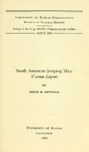 North American Jumping Mice (Genus Zapus) by Philip H. (Philip Henry) Krutzsch