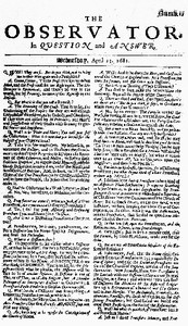 Selections from the Observator (1681-1687) by Roger L'Estrange