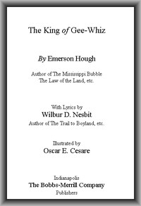 The King of Gee-Whiz by Emerson Hough