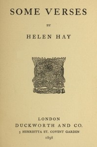 Some Verses by Helen Hay Whitney