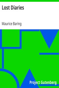 Lost Diaries by Maurice Baring