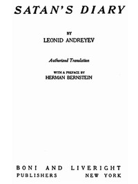 Satan's Diary by Leonid Andreyev