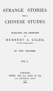 Strange Stories from a Chinese Studio, Vol. 1 (of 2) by Songling Pu