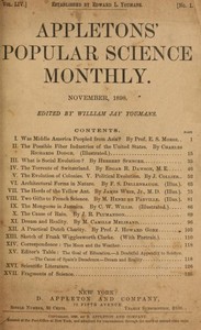 Appletons' Popular Science Monthly, November 1898
Volume 54, November 1898 by Various