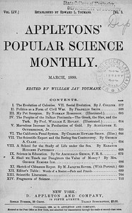 Appletons' Popular Science Monthly, March 1899
Volume LIV, No. 5, March 1899 by Various