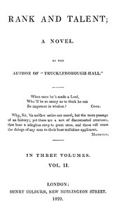 Rank and Talent; A Novel, Vol. 2 (of 3) by William Pitt Scargill