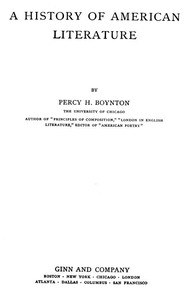A History of American Literature by Percy Holmes Boynton