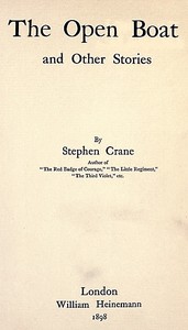 The Open Boat and Other Stories by Stephen Crane