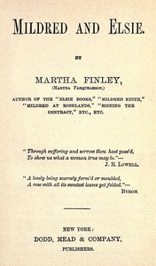 Mildred and Elsie by Martha Finley