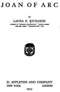 Joan of Arc by Laura Elizabeth Howe Richards