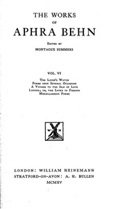 The Works of Aphra Behn, Volume VI by Aphra Behn