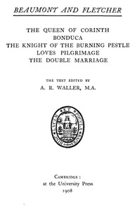 Beaumont and Fletcher's Works, Vol. 06 of 10 by Francis Beaumont