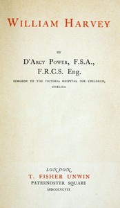 William Harvey by D'Arcy Power