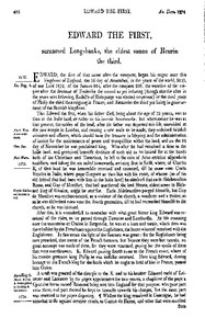 Chronicles of England, Scotland and Ireland (2 of 6): England (09 of 12)
Edward the First, Surnamed Longshanks, the Eldest Sonne of Henrie the Third by Raphael Holinshed