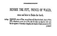 Chronicles of England, Scotland and Ireland (3 of 6): England (2 of 9)
Henrie the Fift, Prince of Wales, Sonne and Heire to Henrie the Fourth by Raphael Holinshed