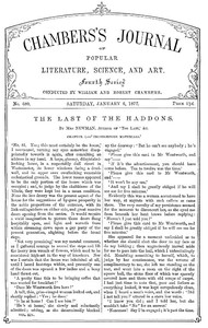 Chambers's Journal of Popular Literature, Science, and Art, No. 680
January 6, 1877 by Various