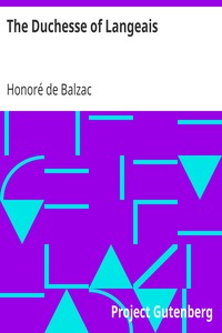 The Duchesse of Langeais by Honoré de Balzac