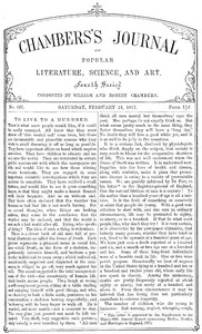 Chambers's Journal of Popular Literature, Science, and Art, No. 687
February 24, 1877 by Various