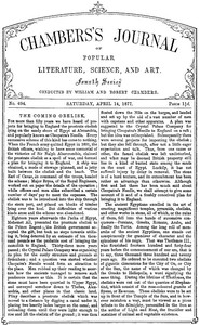 Chambers's Journal of Popular Literature, Science, and Art, No. 694
April 14, 1877. by Various