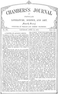 Chambers's Journal of Popular Literature, Science, and Art, No. 695
April 21, 1877. by Various