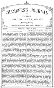 Chambers's Journal of Popular Literature, Science, and Art, No. 696
April 28, 1877. by Various