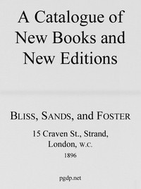 A Catalogue of New Books and New Editions, 1896 by Sands Bliss