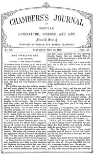 Chambers's Journal of Popular Literature, Science, and Art, No. 698
May 12, 1877 by Various