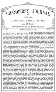 Chambers's Journal of Popular Literature, Science, and Art, No. 697
May 5, 1877 by Various