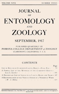 Journal of Entomology and Zoology, Vol. 09, No. 3, September 1917 by Various