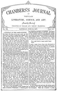 Chambers's Journal of Popular Literature, Science, and Art, No. 703
June 16, 1877 by Various