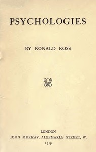Psychologies by Ronald Ross