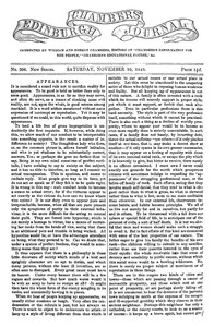 Chambers's Edinburgh Journal, No. 306
New Series, Saturday, November 10, 1849 by Various