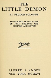 The Little Demon by Fyodor Sologub