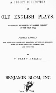 A Select Collection of Old English Plays, Volume 15 by Robert Dodsley