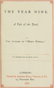The Year Nine: A Tale of the Tyrol by Anne Manning