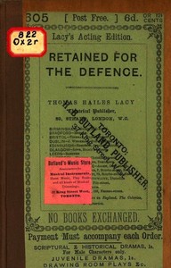 Retained for the Defence: A Farce, in One Act by John Oxenford