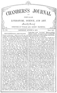 Chambers's Journal of Popular Literature, Science, and Art, No. 710
August 4, 1877 by Various