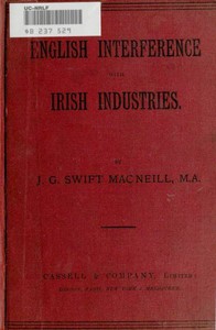 English Interference with Irish Industries by J. G. Swift (John Gordon Swift) MacNeill