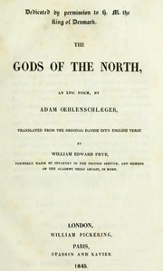 The Gods of the North: an epic poem by Adam Oehlenschläger