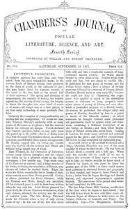 Chambers's Journal of Popular Literature, Science, and Art, No. 716
September 15, 1877 by Various