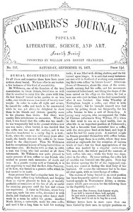 Chambers's Journal of Popular Literature, Science, and Art, No. 717, September 22, 1877 by Various