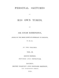 Personal sketches of his own times, Vol. 2 (of 3) by Jonah Barrington