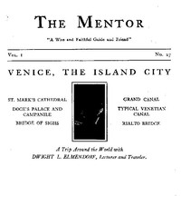The Mentor: Venice, the Island City, Vol. 1, Num. 27, Serial No. 27 by Dwight L. (Dwight Lathrop) Elmendorf