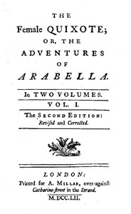 The Female Quixote; or, The Adventures of Arabella, v. 1-2 by Charlotte Lennox