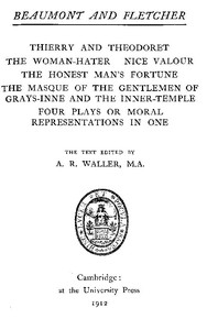 Beaumont and Fletcher's Works, Vol. 10 of 10 by Francis Beaumont